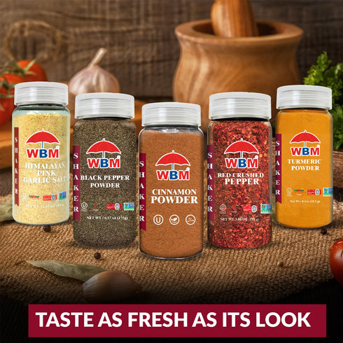 WBM Natural Spices Shaker Variety Pack, All Purpose Seasonings Cooking - Pack of 5